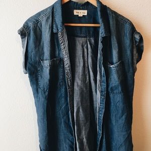 Cloth & Stone Jean Button-Up Shirt
